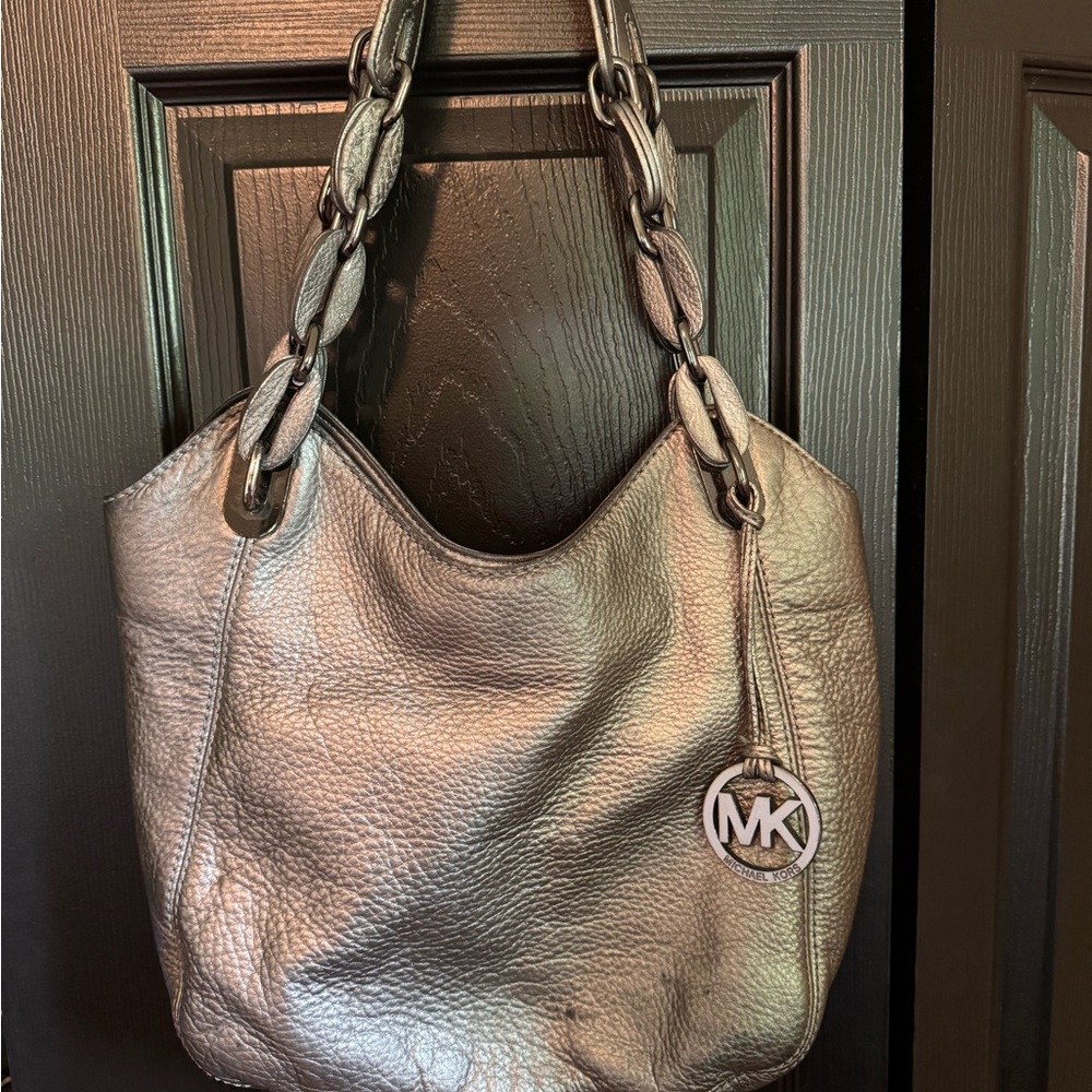 Michael by Michael Kors gun metal slouchy shoulder bag